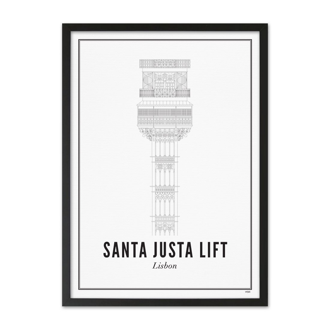 Affiches de Lisbonne - Ascenseur de Santa Justa | WIJCK.